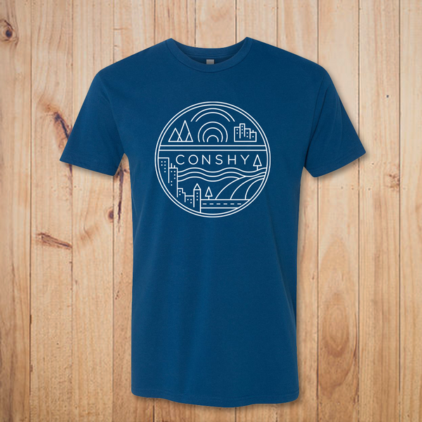 Conshy Circle Short Sleeve Tee (Heather Blue)