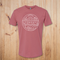 Conshy Circle Short Sleeve Tee (Mauve)