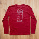 Conshy Abstract Long Sleeve Tee (Cardinal)