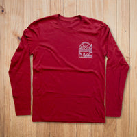 Conshy Abstract Long Sleeve Tee (Cardinal)