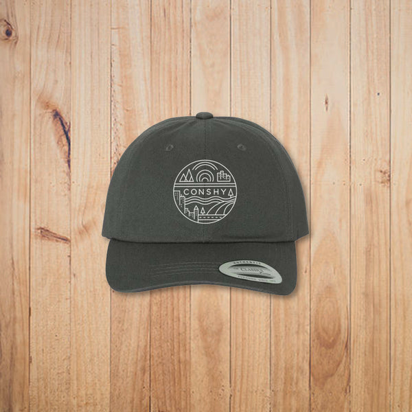 Conshy Circle Dad Hat (Charcoal)