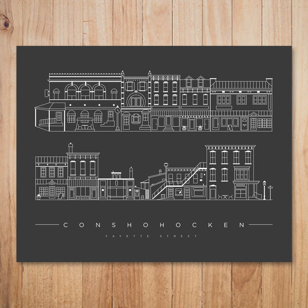 Fayette Street Art Print (Charcoal)