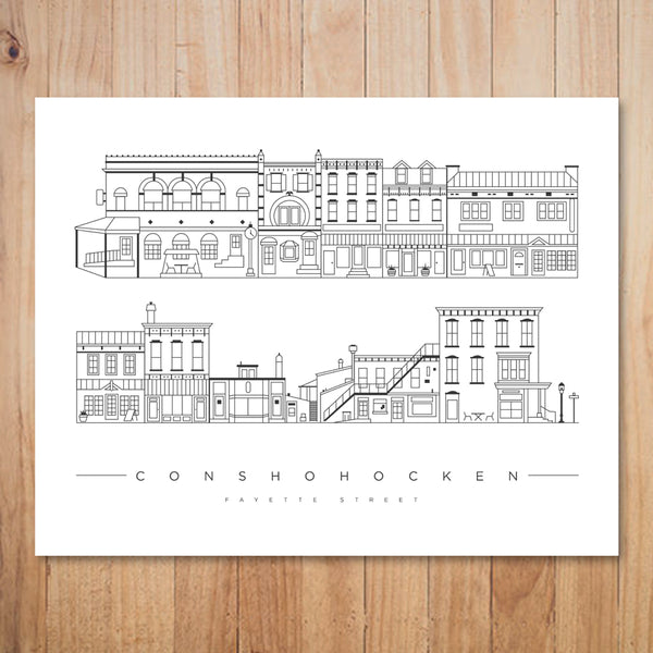 Fayette Street Art Print (White)